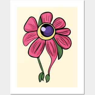 Creepy Cute Flower Monster Posters and Art